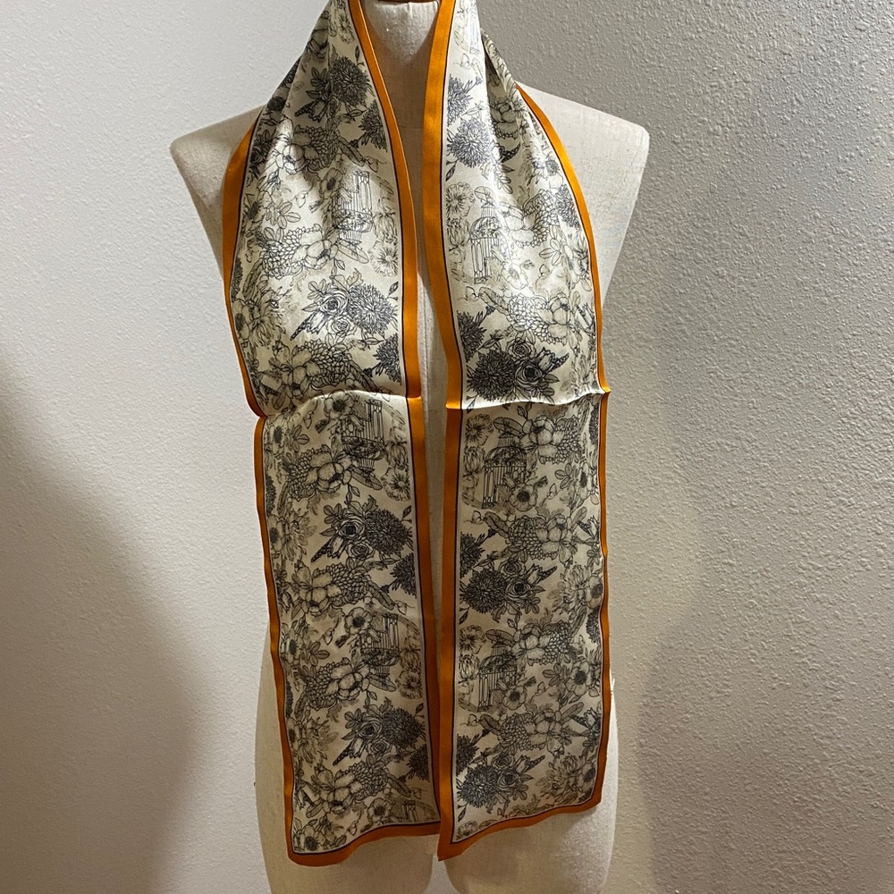 Vintage 100% Silk Scarf